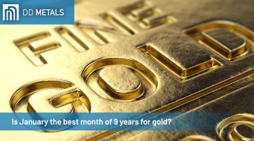 Is January the best month of 9 years for gold?